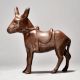 Vintage Iron Donkey Statue Handcrafted Collectible Figurine
