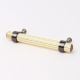 Adjustable Golden Brass and Wooden Tube Cabinet Handle (5 Inches)