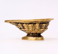 Handmade Brass Oil Lamp Diya Tribal Style