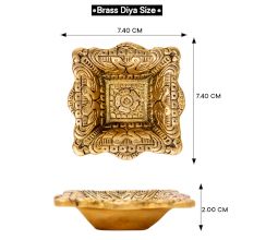 Brass Bird Puja Wick Oil Lamp For Mandir Decoration