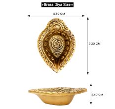 Intricate Leaf Shaped Diwali Decoration Diya