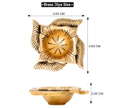 Traditional Brass Diya In Swastika Oil Lamp For Diwali