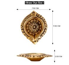 Designer Round Brass Oil Lamp Festive Diya