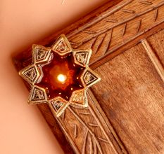 Brass Starry Flower Oil Lamp Diwali Decoration Gift