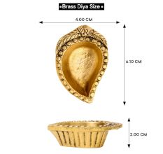 Brass Mango Shaped Oil Lamp Gifting Diya