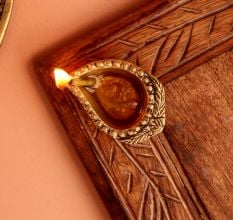 Brass Mango Shaped Oil Lamp Gifting Diya