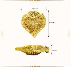 Designer Golden Aluminium Diwali Diya For Mandir Decoration