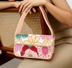 Luxury Colorful Floral Beaded Handbag – Designer Women’s Shoulder Bag