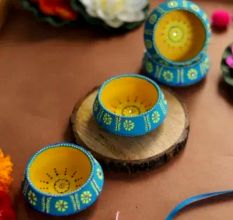 Handcrafted Washable Terracotta Dekchi Diya T-Light Holder