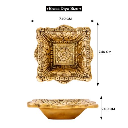 Brass Bird Puja Wick Oil Lamp For Mandir Decoration