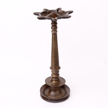 Heavy Brass Vintage Arti Lamp with 7 Jyots