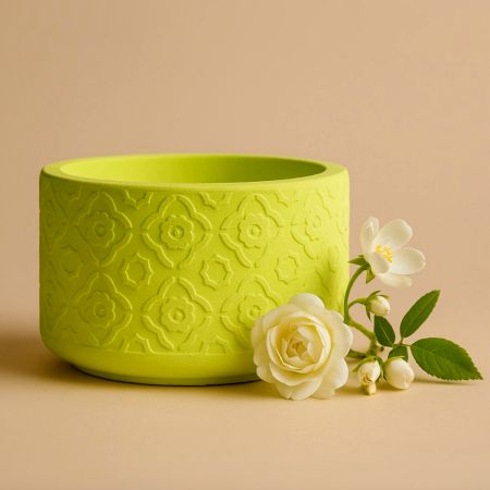 Green Cemented Candle Holder/Tea Light Holder
