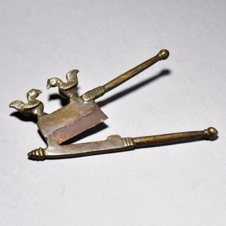 Vintage Brass Betel Nut Cutter with Bird Design