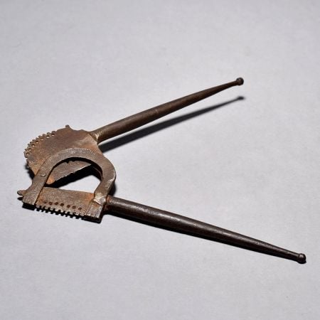 Vintage Iron Nut Cutter with Hinged Jaw