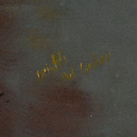 Hand Painted Cloth Artwork of Horses in Wooden Frame