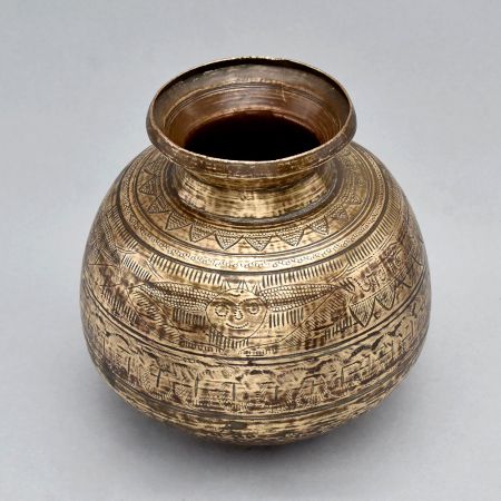 Vintage Brass Holy Water Pot from Orissa