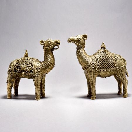 Exquisite Tribal Camel Pair with Jali Work