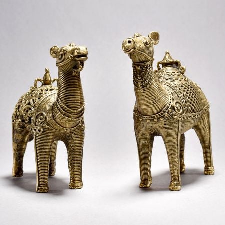 Exquisite Tribal Camel Pair with Jali Work