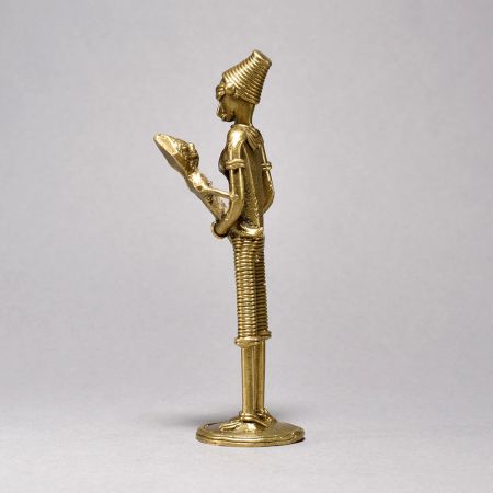 Tribal Woman with Child Figurine