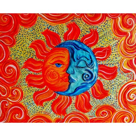 The Cosmic Union Canvas Painting for Decor