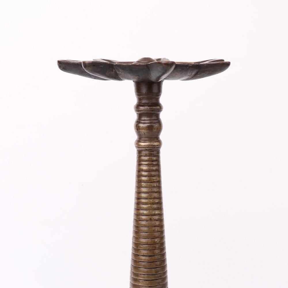 Heavy Brass Vintage Arti Lamp with 7 Jyots