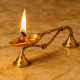 Rare Handmade Brass Temple Oil Lamp
