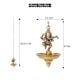 Brass Lord Ganesha With Hanging Lamp Or Diya