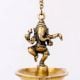 Brass Lord Ganesha With Hanging Lamp Or Diya