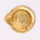 Brass Flower Engraved Diya Oil Lamp