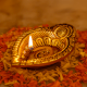 Intricate Leaf Shaped Diwali Decoration Diya