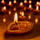 Intricate Leaf Shaped Diwali Decoration Diya