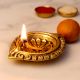 Designer Round Brass Oil Lamp Festive Diya
