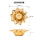 Hindu religious Brass Open Flower Oil Lamp