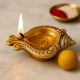 Decorative Conch Single Wick Oil Lamp Diya For Diwali