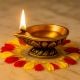 Brass Single Wick Traditional Brass Oil Diya For Mandir