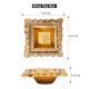 Brass Engraved Square Oil Lamp Diya For Mandir