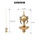 Handmade Golden Brass Hanging Diya Home Temple Pooja Room With Chain