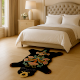 Handmade Black Rug Woolen Tufted Bear Rug