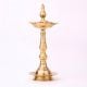 Golden Brass Oil Lamp with Lingam on Top