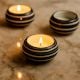 Handmade Tea Light Holder Made of Premium Ceramic in Set of 4