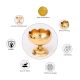 Golden Brass Flower Shape Lamp Diya for Diwali Decoration