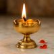 Golden Brass Flower Shape Lamp Diya for Diwali Decoration