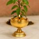 Golden Brass Flower Shape Lamp Diya for Diwali Decoration