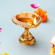 Decorative Golden Brass Diya For Home Decor