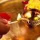 Brass Flower Design Oil Lamp Diwali Decoration Gift
