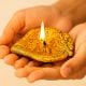 Designer Golden Aluminium Diwali Diya For Mandir Decoration