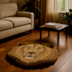 Handcrafted Woolen Lion Face Rug – Animal Design Floor Carpet