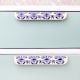 Blue Leaf Floral Ceramic Drawer Handle (Large Size)