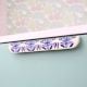 Blue Leaf Floral Ceramic Drawer Handle (Large Size)