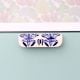 Ceramic Blue Leaf Floral Drawer Handle (Medium Size)